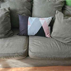 Bouclair | 80's Style Geomatrical  Patterns Recangular Cushion - Accent Pillow